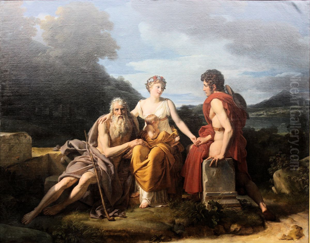 Les trois ages Oil Painting by Francois Gerard