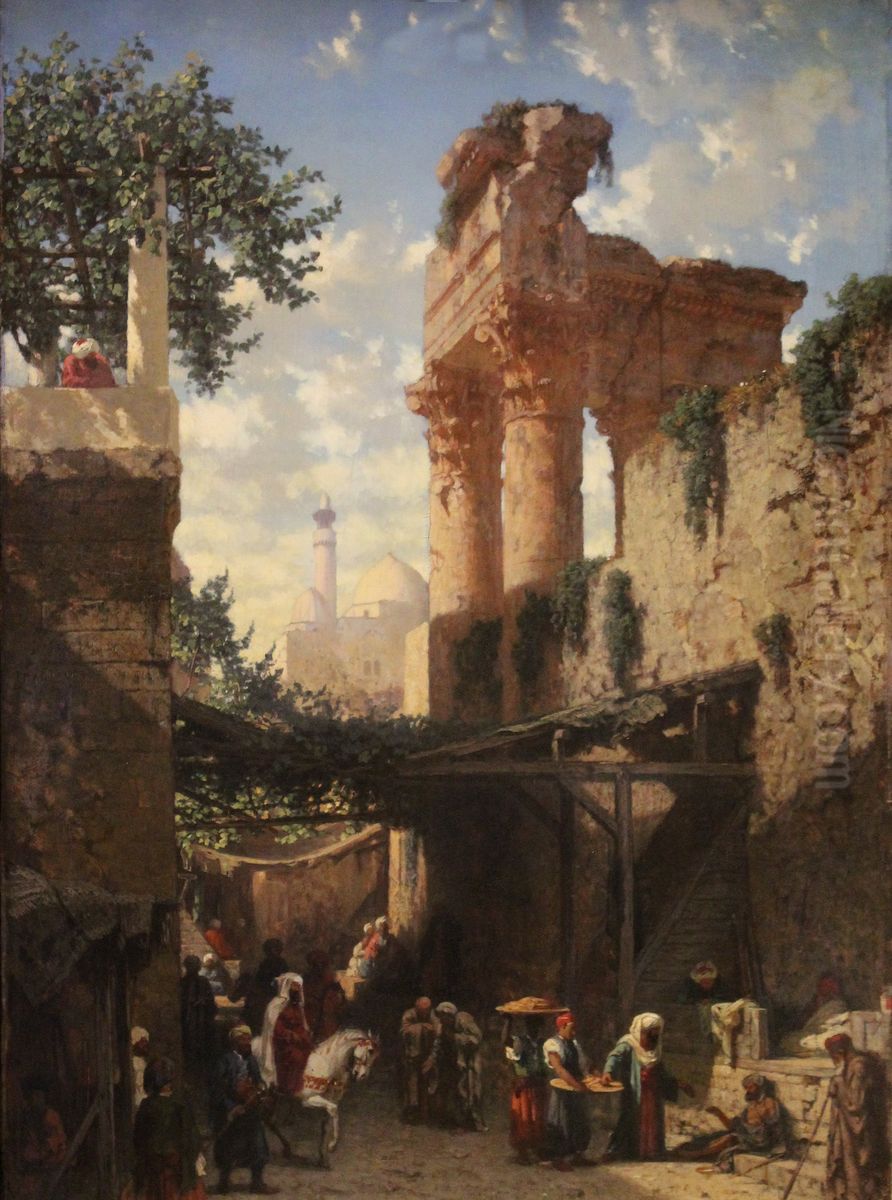 Vue de Lattaquieh (Syrie) Oil Painting by Prosper Marilhat