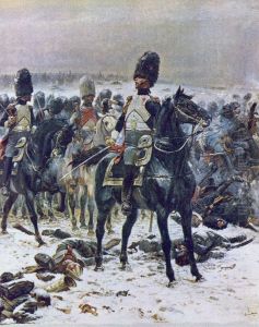 Les grenadiers a cheval a la bataille d'Eylau : Haut les tetes (le colonel Lepic)
