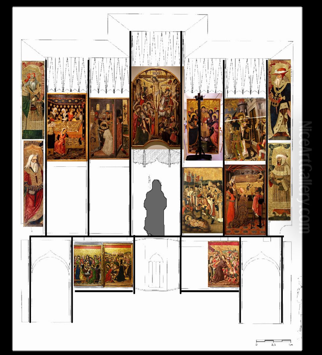 Altarpiece of Saint Stephen Oil Painting by Pablo Vergos