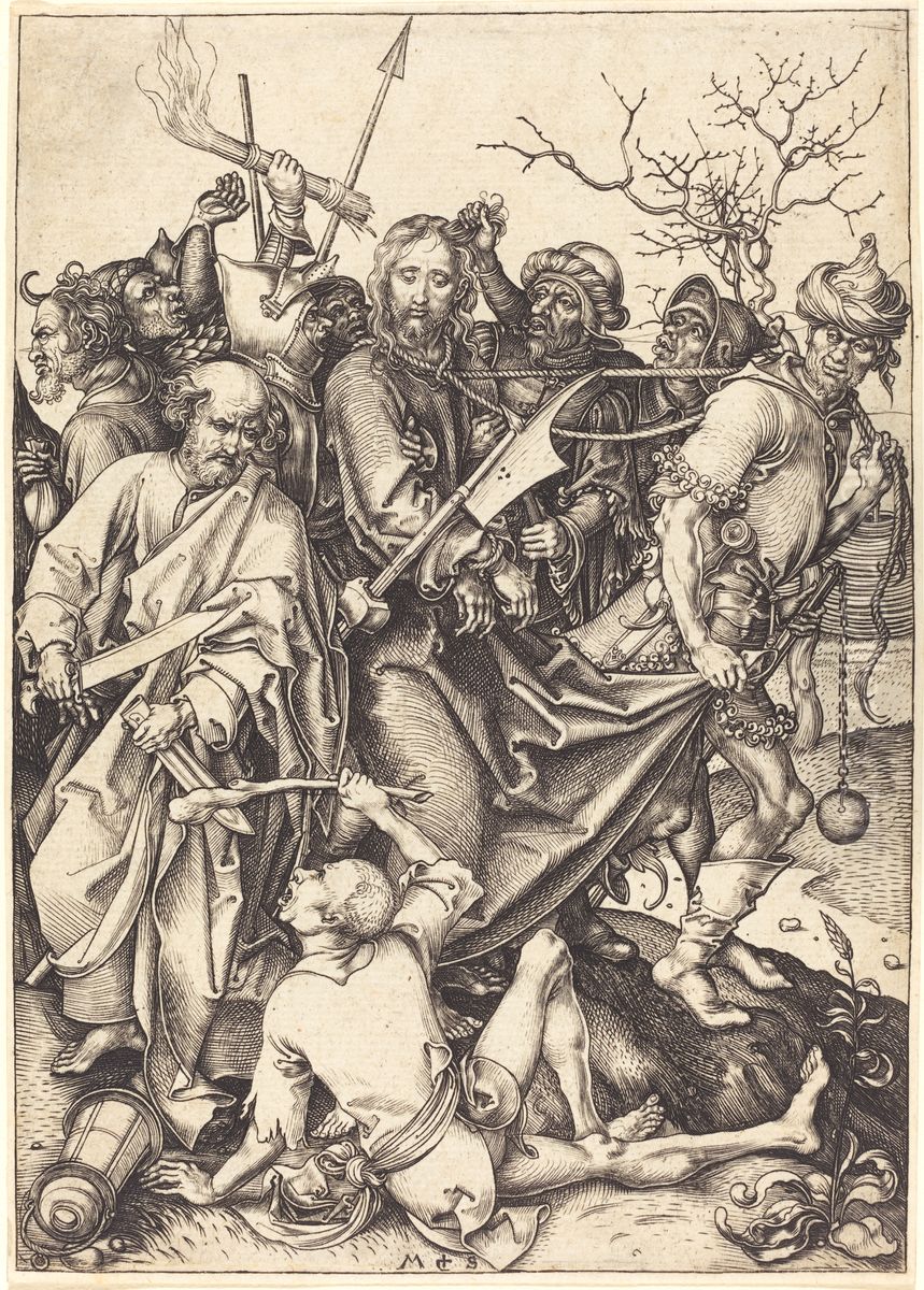 The Betrayal and Capture of Christ Oil Painting by Martin Schongauer