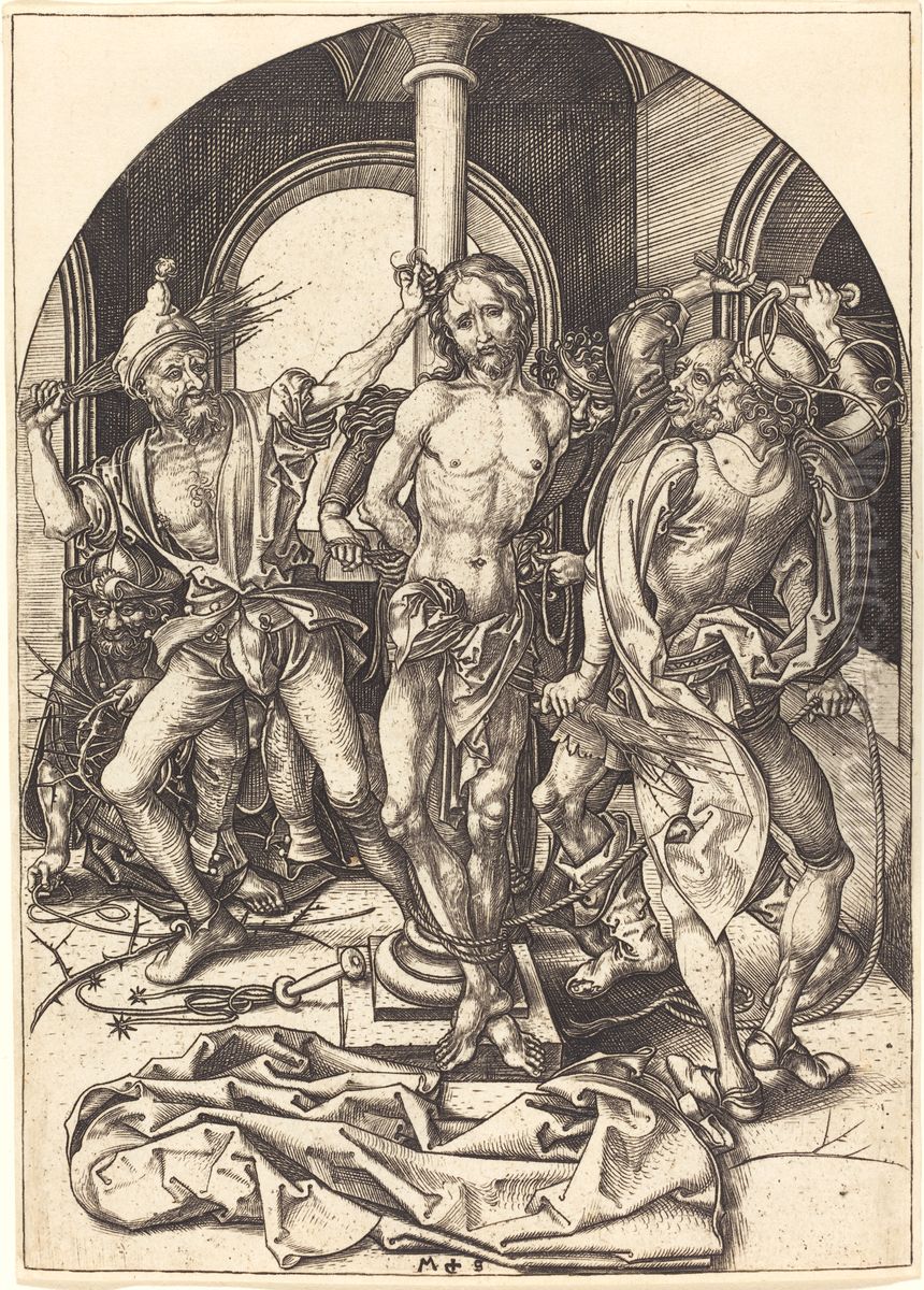The Flagellation Oil Painting by Martin Schongauer