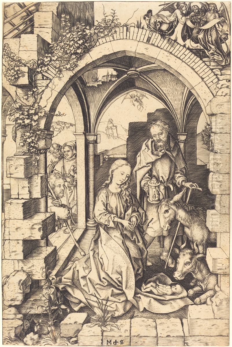 The Nativity Oil Painting by Martin Schongauer