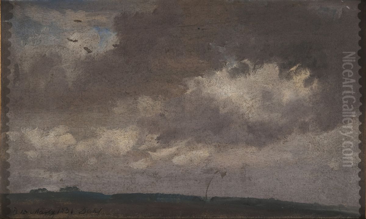 Cloud study Oil Painting by Johan Wilhelm Ludwig Dahl
