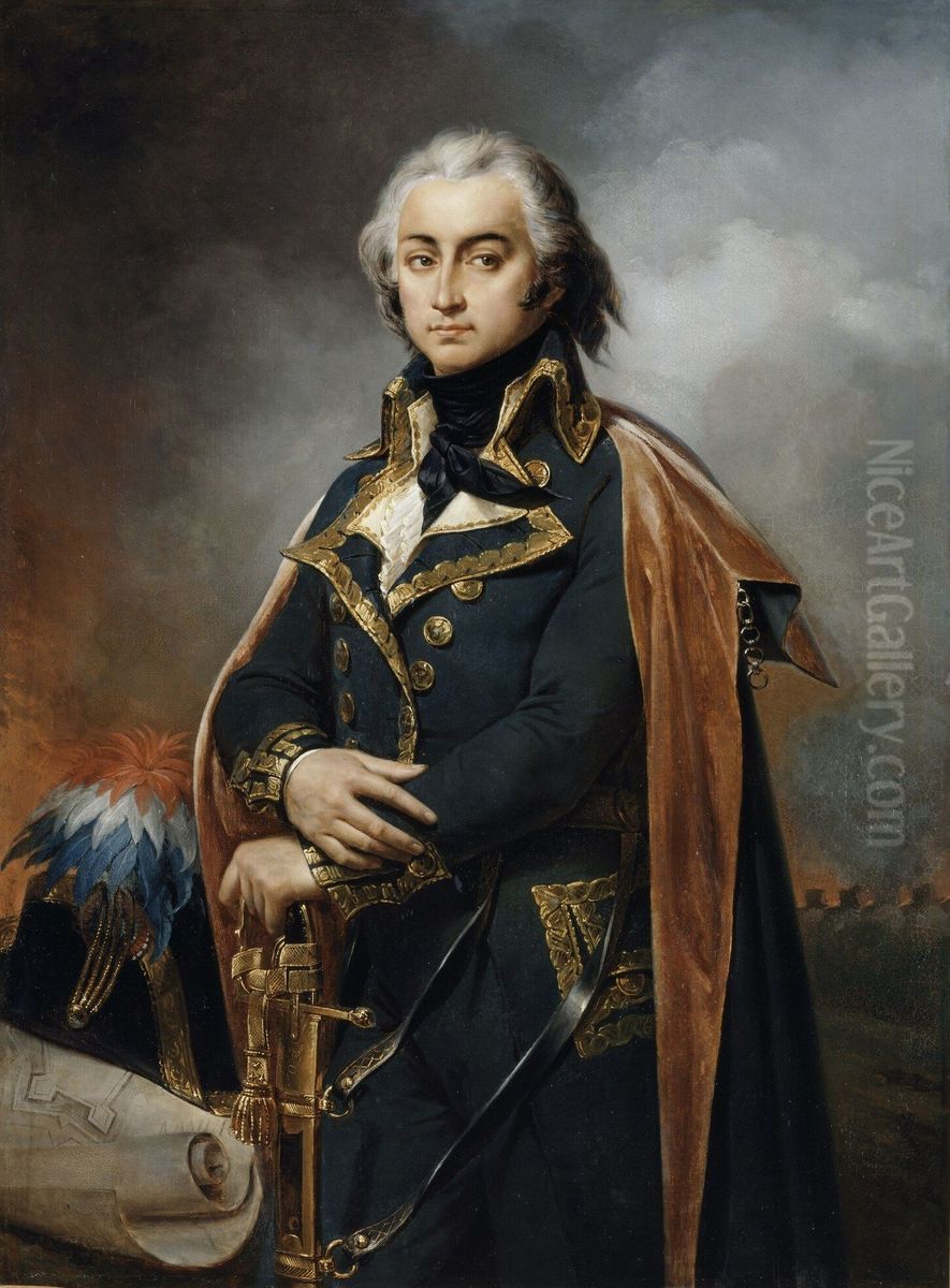Cyrus-Marie-Adelaide de Timbrune, comte de Valence, general chief de armee des Ardennes (1757-1822) Oil Painting by Merry-Joseph Blondel