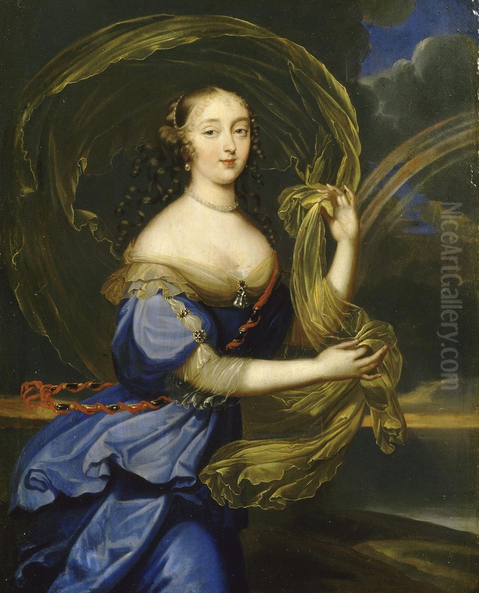 Portrait of an Unknown Woman as Iris, formerly identified as Madame de Montespan Oil Painting by Louis Ferdinand Elle the Younger
