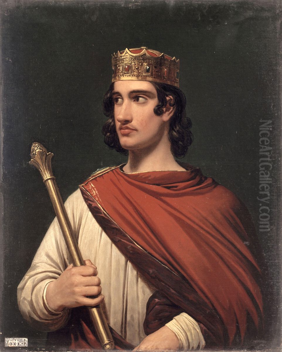 Lothair of France Oil Painting by Raymond Monvoisin