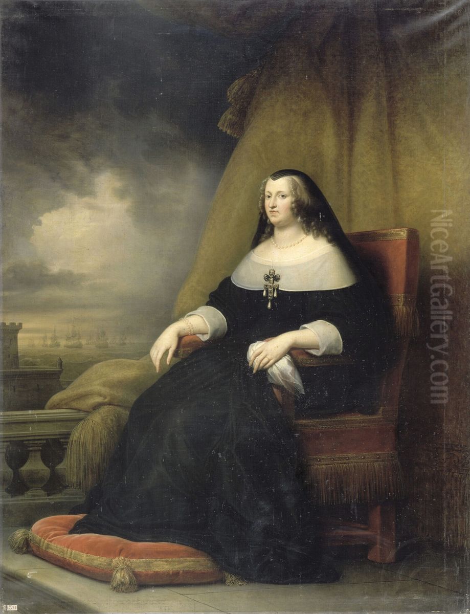 Anne d'Autriche, reine de France Oil Painting by Charles de Steuben
