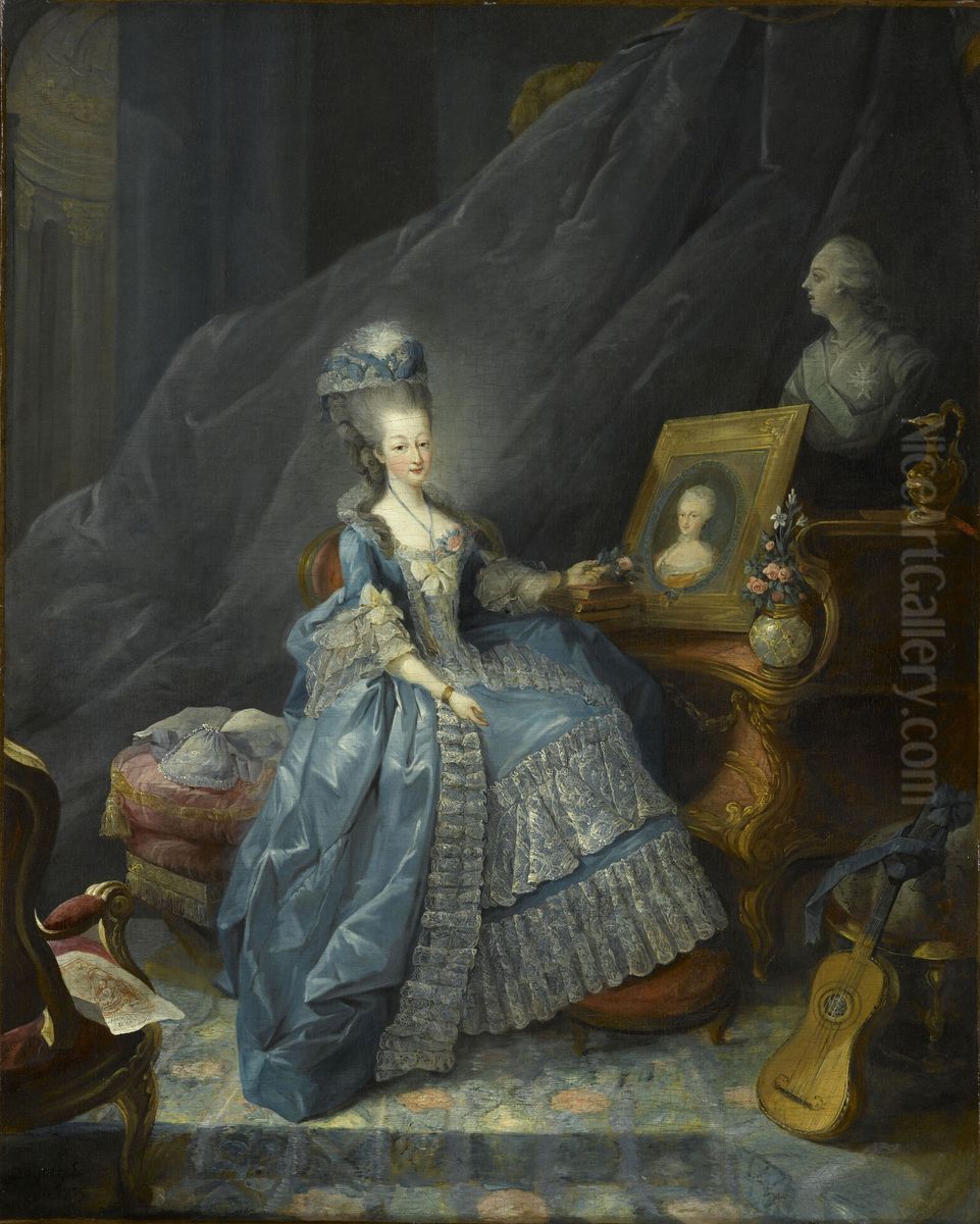 Marie-Therese de Savoie, comtesse d'Artois (1756-1805) Oil Painting by Jean-Baptiste Andre Gautier-Dagoty