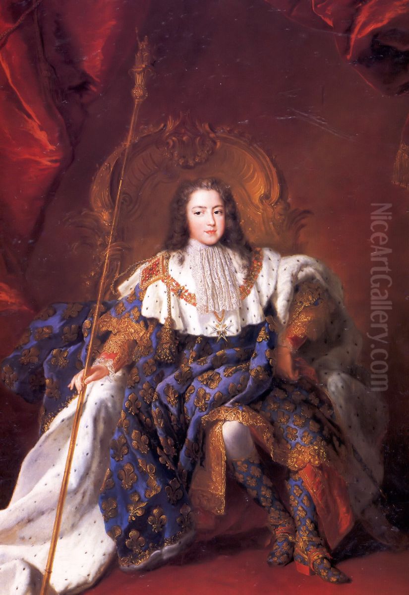 Portrait of Louis XV of France Oil Painting by Alexis-Simon Belle