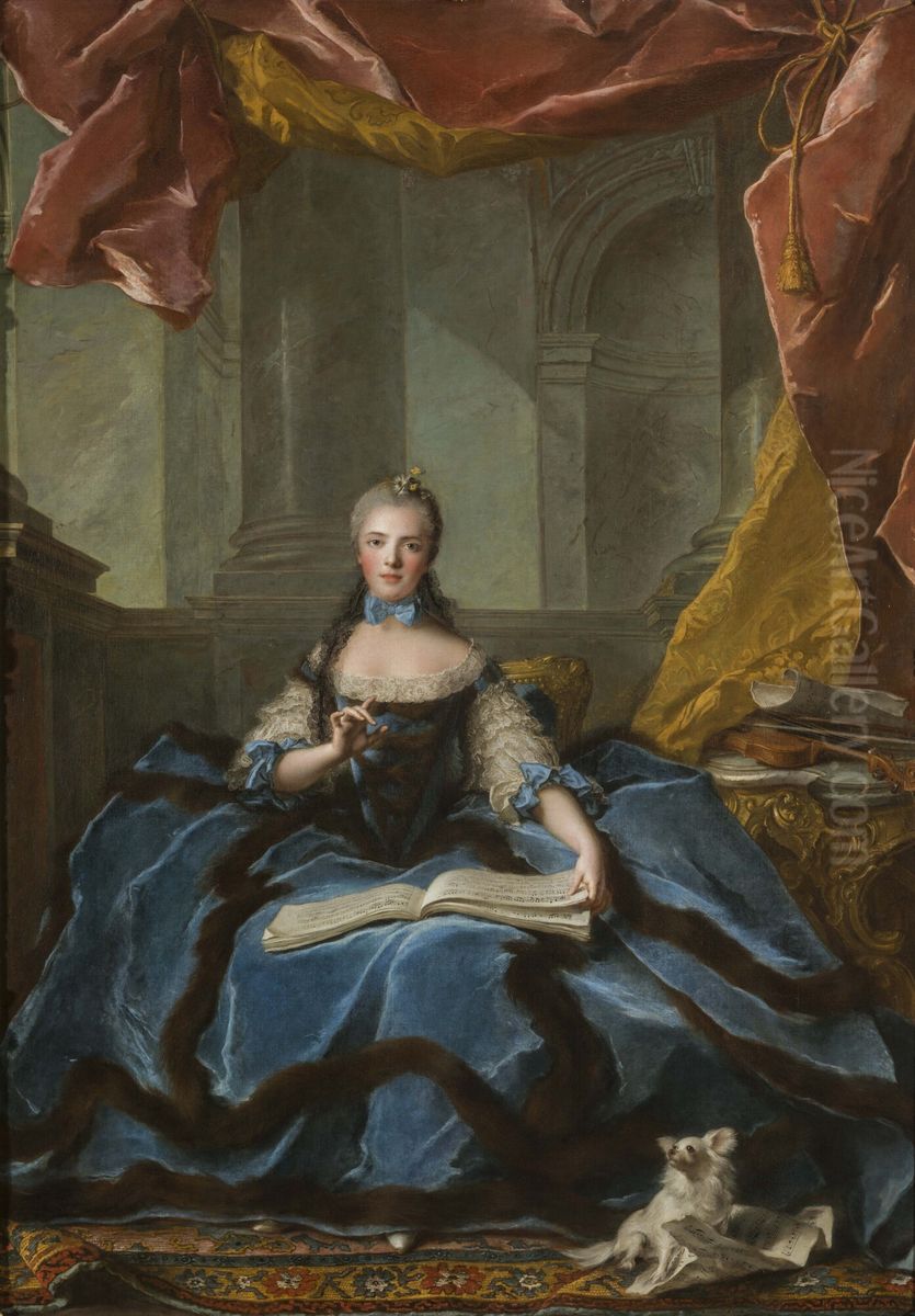 Madame Adelaide de France (1732-1800), fille de Louis XV) Oil Painting by Jean-Marc Nattier