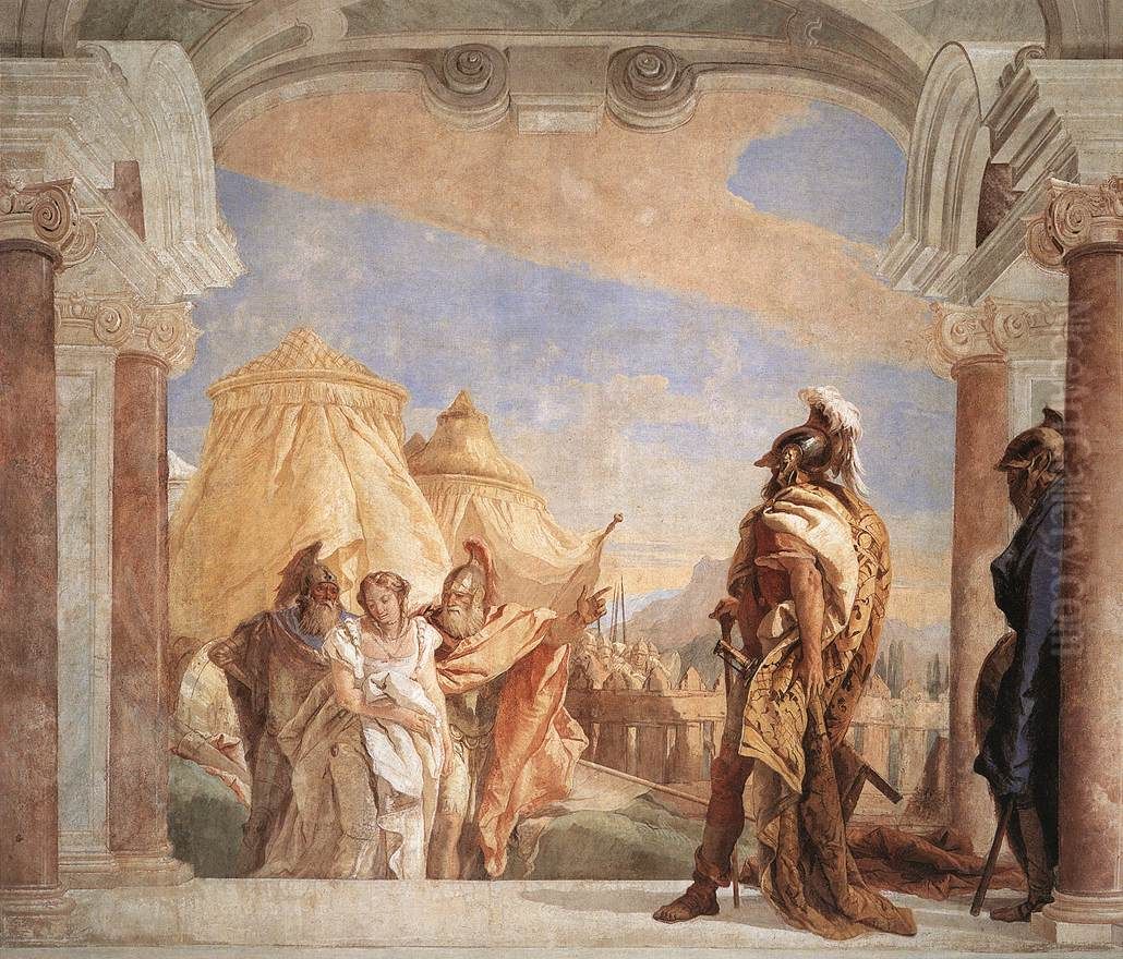 Eurybates and Talthybios Lead Briseis to Agamemmon Oil Painting by Giovanni Battista Tiepolo