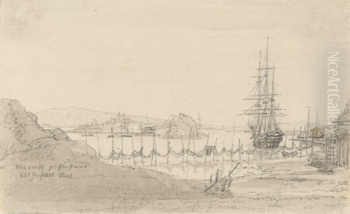 Fra Vaekero Oil Painting by Johan Wilhelm Ludwig Dahl