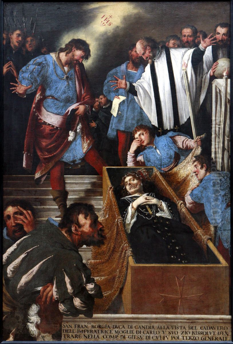L'illumination de Saint Francois Borgia Oil Painting by Pietro della Vecchia