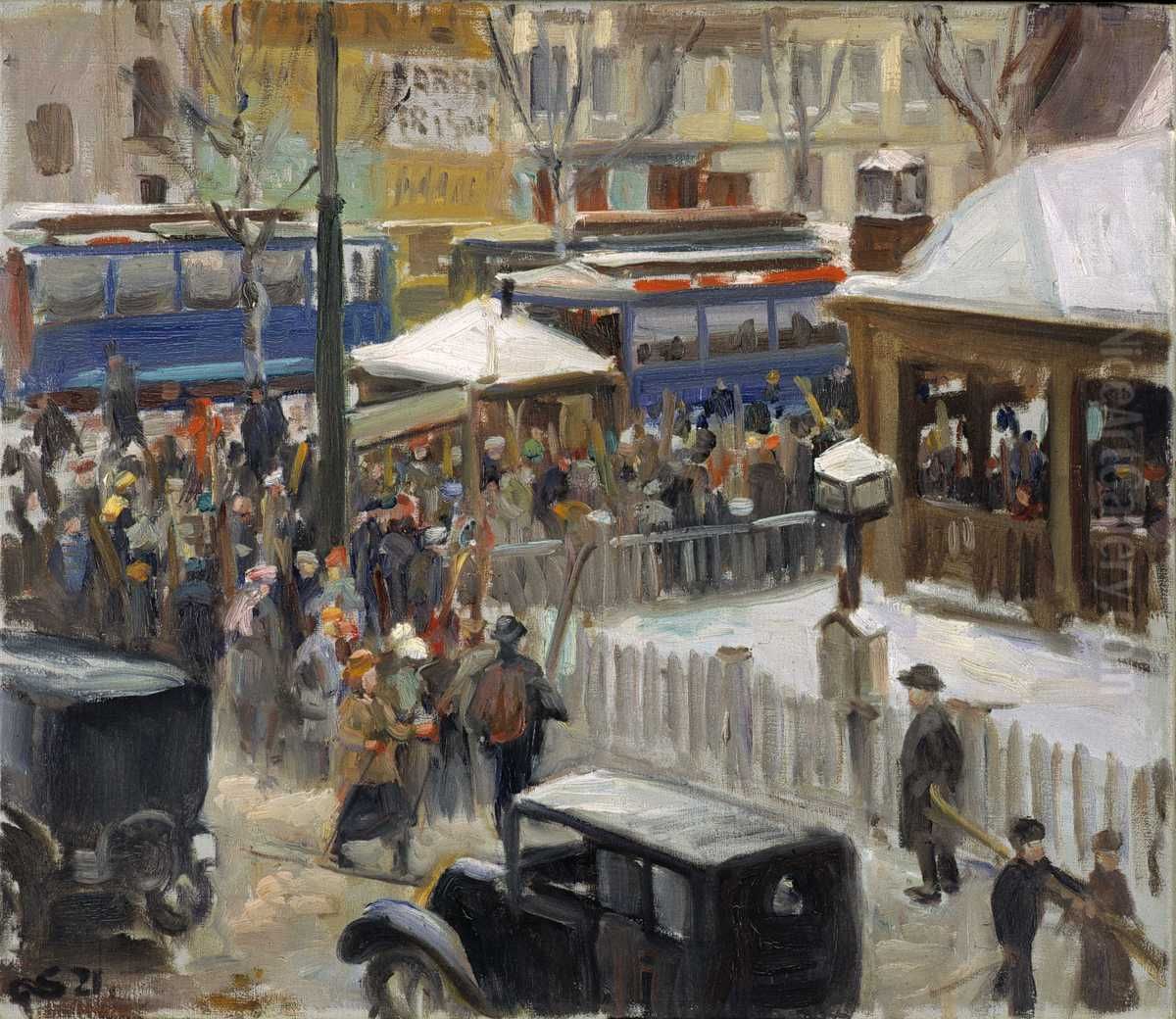 Sondag pa Majorstuen Oil Painting by Gudmund Stenersen