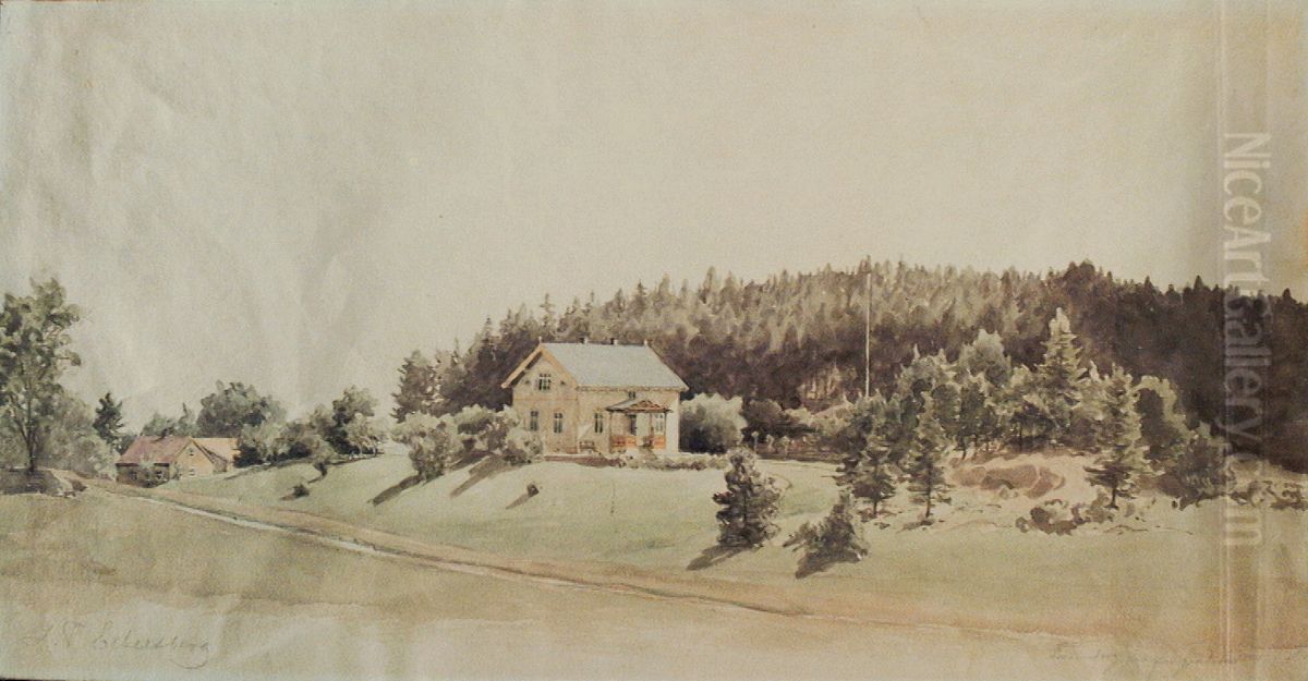 Fredensborg pa Ladegardsoen Oil Painting by Johan Fredrik Eckersberg