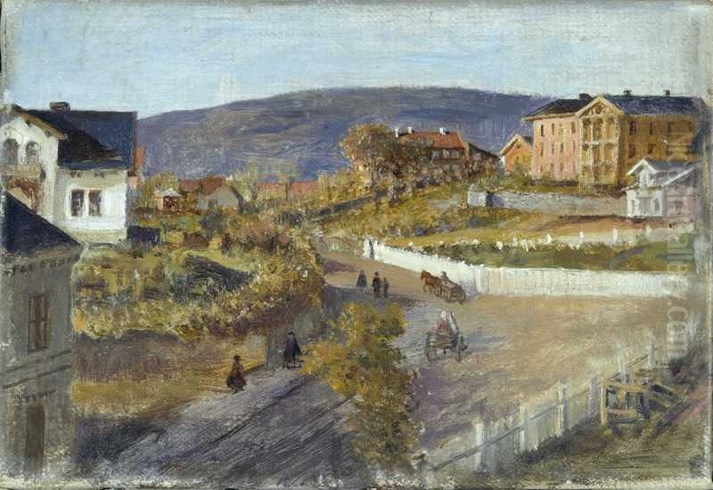 Homansbyen Oil Painting by Peter Nicolai Arbo