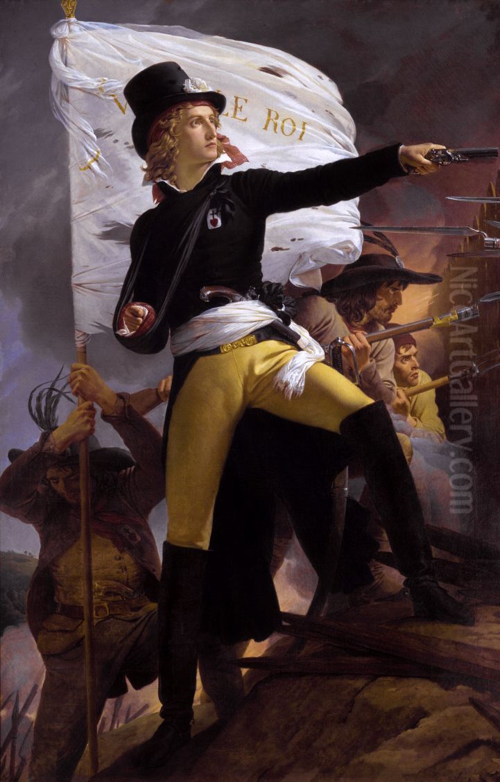 Henri de la Rochejaquelin Oil Painting by Pierre-Narcisse Guerin