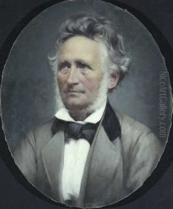 Portrett av Christian Egeberg Oil Painting by Asta Norregaard