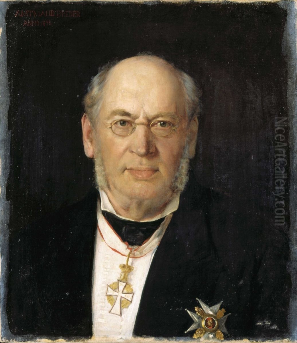 Portrait of Poul Breder Oil Painting by Asta Norregaard