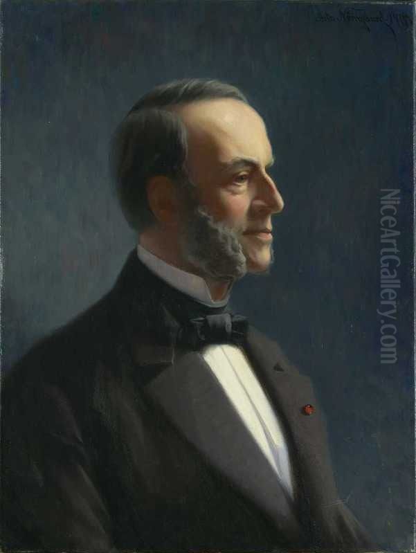 Portrett av Nicolay August Andresen Oil Painting by Asta Norregaard