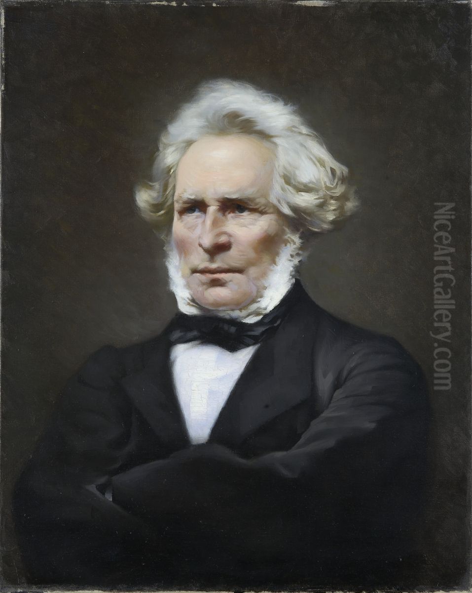 Portrait of Georg Prahl Harbitz Oil Painting by Asta Norregaard