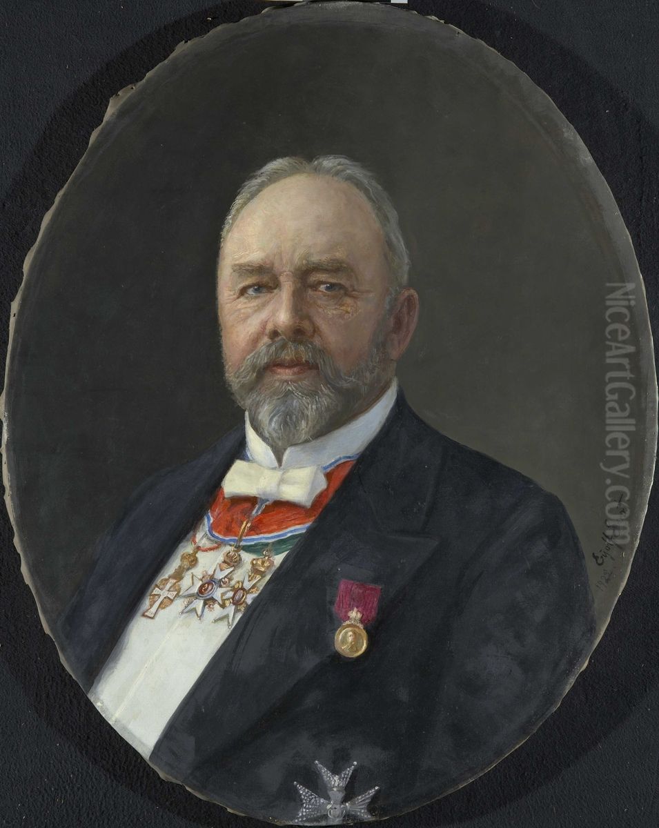 Portrett av Andreas Lauritz Thune Oil Painting by Eyolf Soot