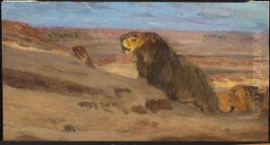Lions in the Desert