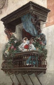 Spanish Woman on Balcony