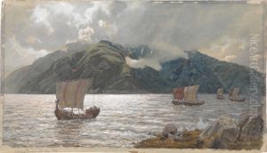 Vikingskip i Sognefjorden