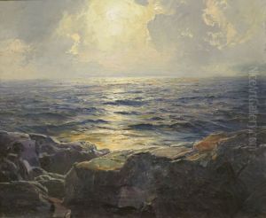 Moonrise (Quarter Moon on Tumbling Seas)