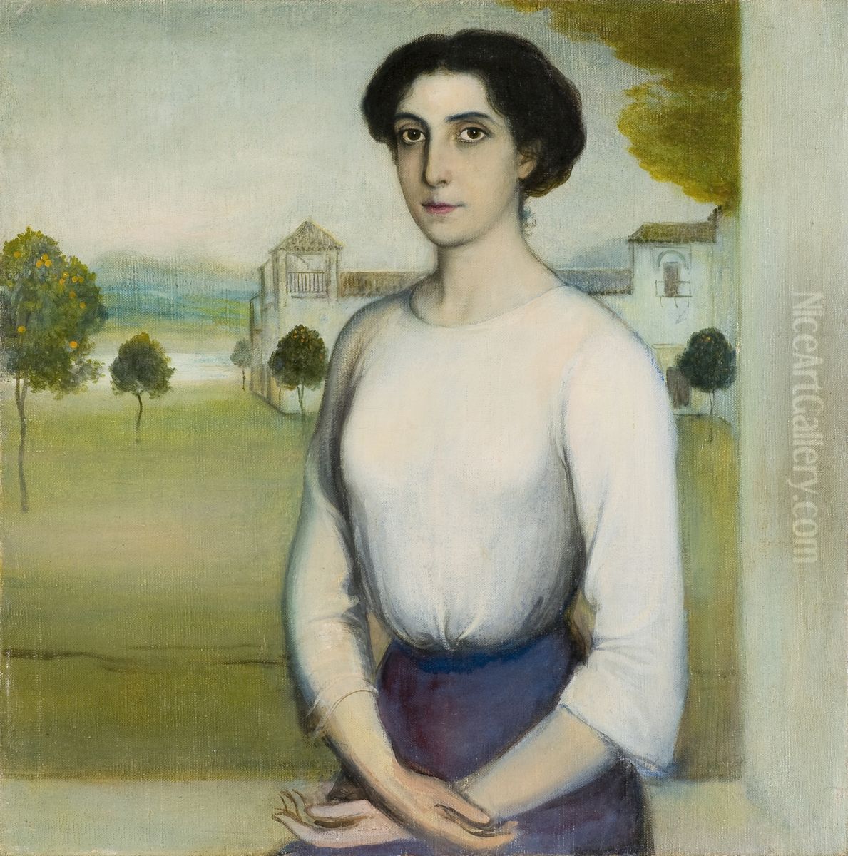 Socorro Miranda Oil Painting by Julio Romero De Torres