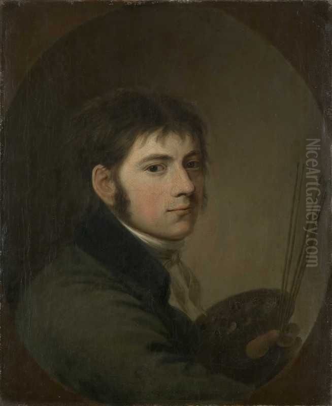 Portrett av Johan Gorbitz Oil Painting by Johan Gorbitz