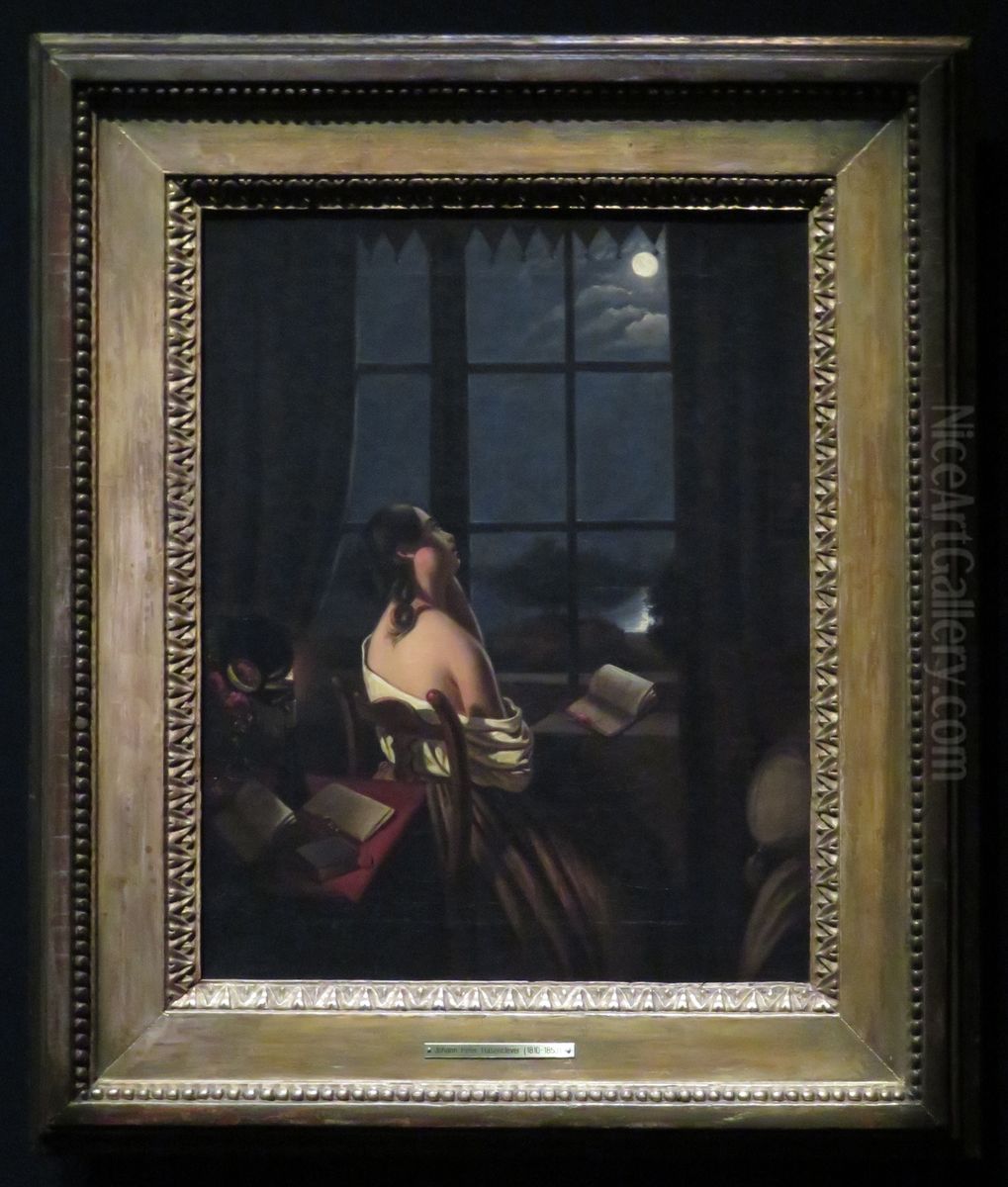 Die Sentimentale Oil Painting by Johann Peter Hasenclever