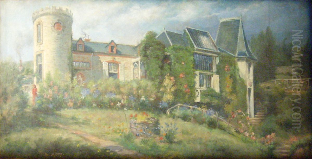 Chateau des sirenes at Carteret Oil Painting by Adolphe Lalyre