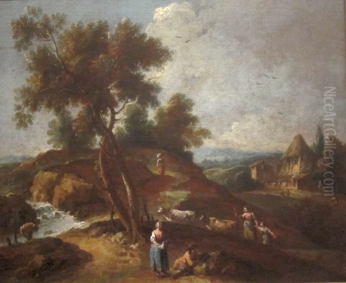 Untitled pastoral scene Oil Painting by Francesco Zuccarelli