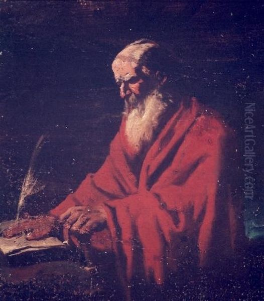 Evangelista Oil Painting by Valeriano Becquer