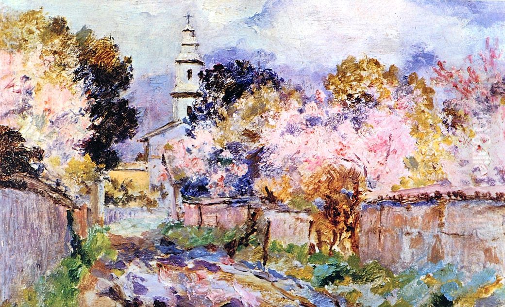 Calle de Limache Oil Painting by Juan Francisco Gonzalez