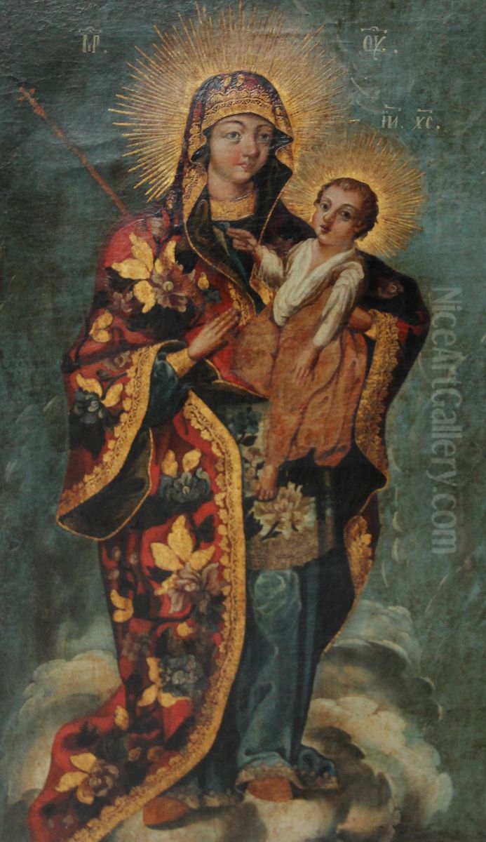 Maria, mati Isusa Oil Painting by Luka Borovik