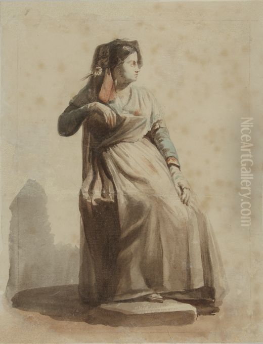 Study of Italian clothes Oil Painting by Victor Meirelles
