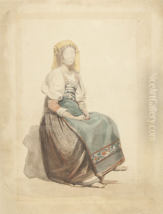 Study of Italian clothes Oil Painting by Victor Meirelles