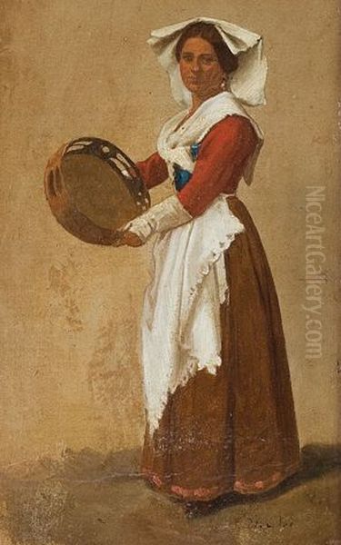 Study of Italian clothes Oil Painting by Victor Meirelles