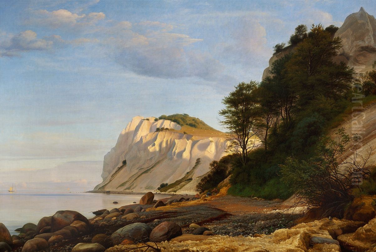 Parti fra Mons Klint (Part of Mons Klint) Oil Painting by P. C. Skovgaard