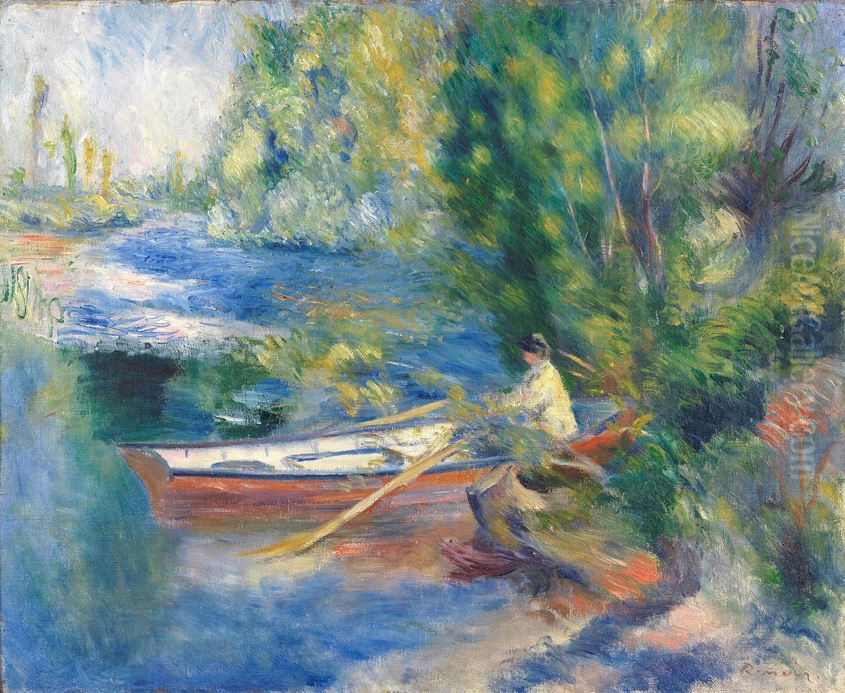 At the water's edge Oil Painting by Pierre Auguste Renoir