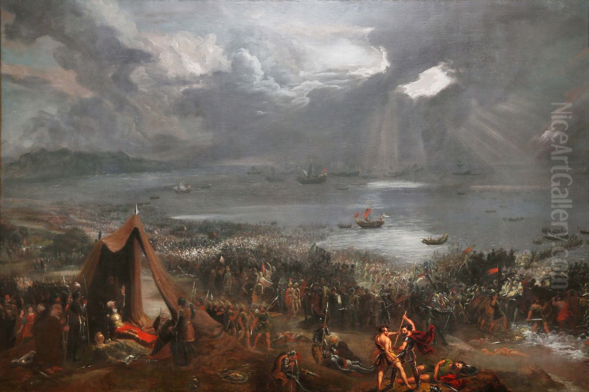 Battle of Clontarf Oil Painting by unknown