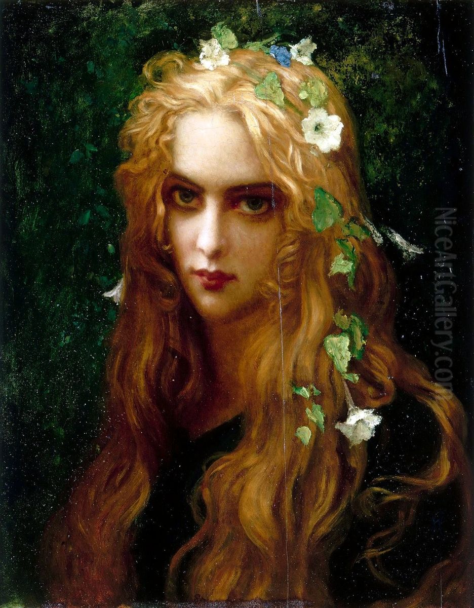 Ophelia Oil Painting by Ernest Hebert