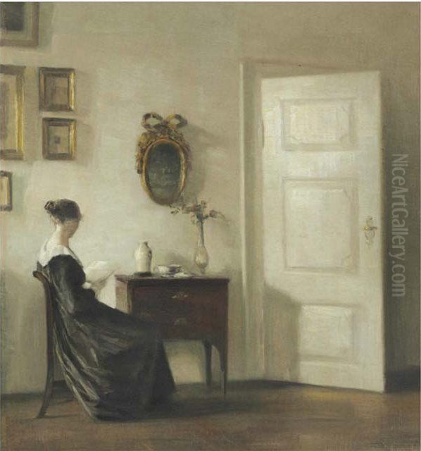 Last Autumn Oil Painting by Carl Holsoe