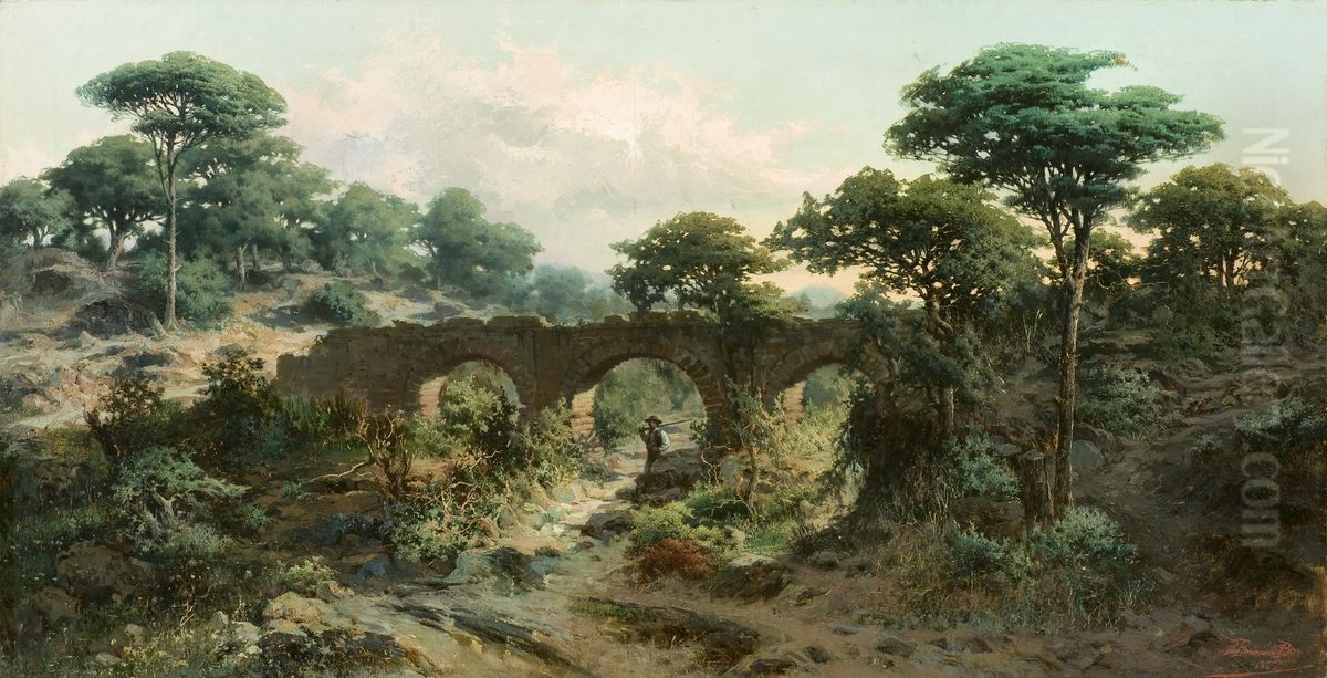 Acueducto arabe. Oil Painting by Rafael Romero Barros