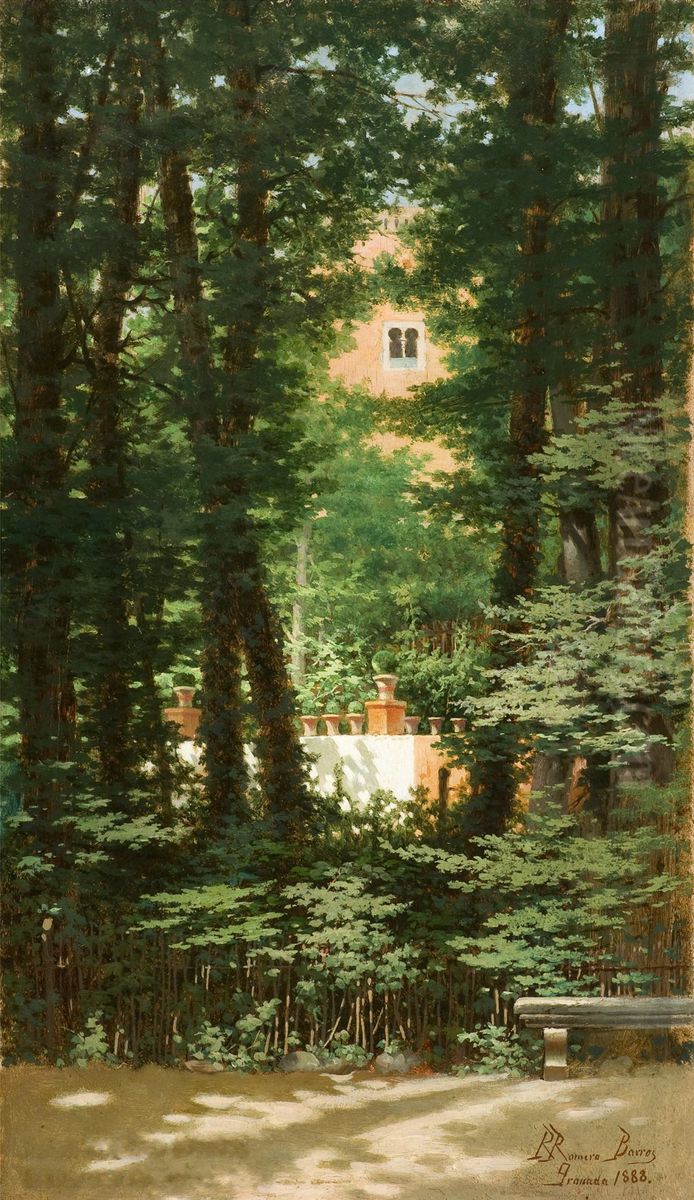 Subida a La Alhambra. Oil Painting by Rafael Romero Barros