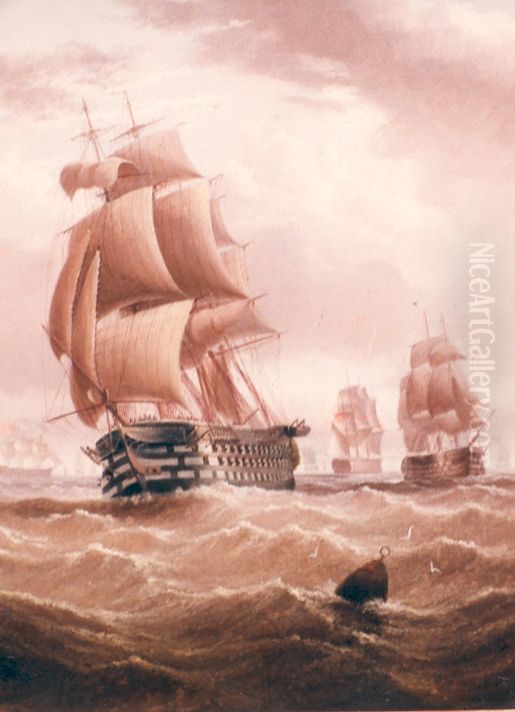 First Raters, The Fighting Fleet Oil Painting by Henry Moore